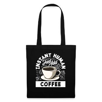 Amateurs de café café humain instantané - Sac en tissu - noir - Devant