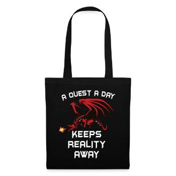 Jouer à Gamer A Quest A Day - Sac en tissu - noir - Devant