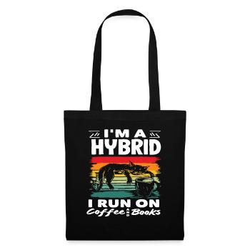 Conception d'amateur de livres de café hybrides - Sac en tissu - noir - Devant