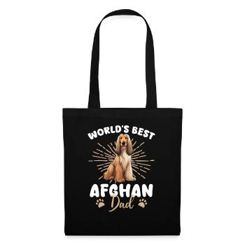 Lévrier afghan papa afghan groovy - Sac en tissu - noir - Devant