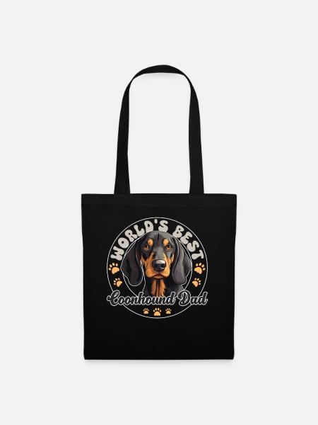 Black And Tan Coonhound Groovy Coonhound Dad - Stoffbeutel - Schwarz