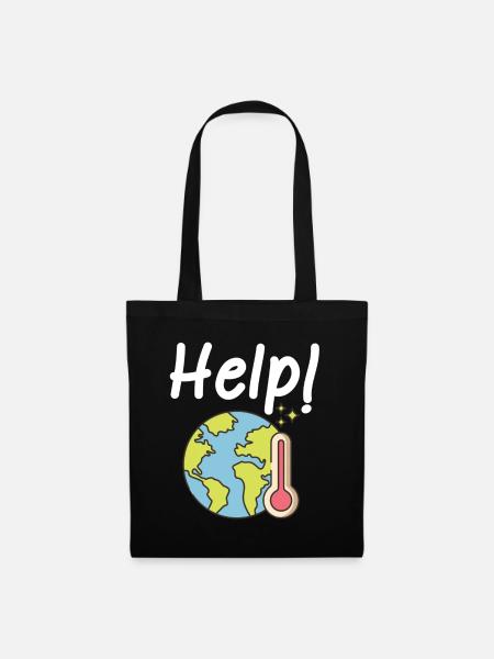 Klimawandel Klimaschutz - Stoffbeutel - Schwarz