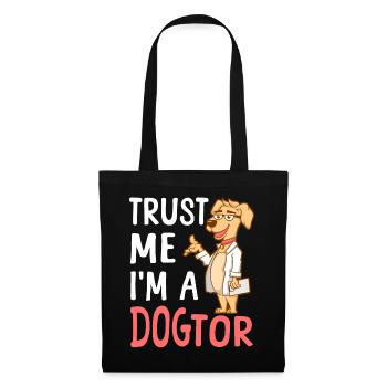 Croyez-moi, je suis un drôle de chien - Sac en tissu - noir - Devant