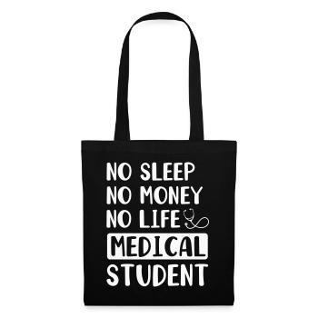 Étudiant en médecine Docteur - Sac en tissu - noir - Devant