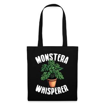 Monstera Whisperer – Monstera-pflanzenliebhaber - Stoffbeutel - Schwarz - Vorne