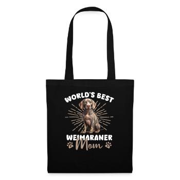 Braque de Weimar Groovy Weimar Mom - Sac en tissu - noir - Devant