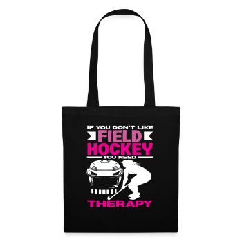Thérapie du joueur de hockey sur gazon Dire - Sac en tissu - noir - Devant