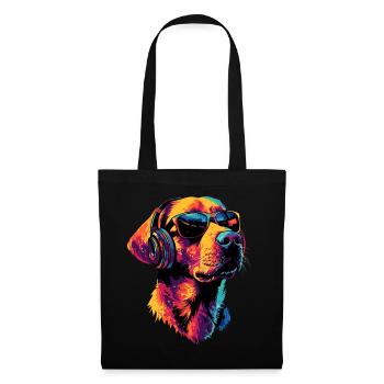 Labrador Retriever Chien Amour Jeunes Labradors mignons - Sac en tissu - noir - Devant