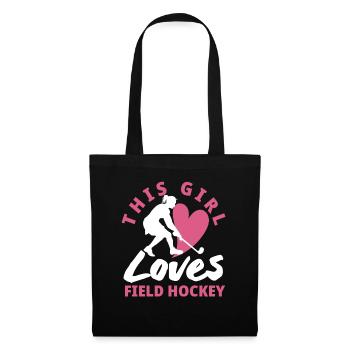 This Girl Loves Field Hockey Players - Tote Bag - black - Front