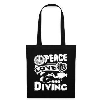 Diving Peace Love Diving - Tote Bag - black - Front