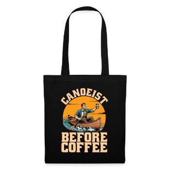Canoeist Before Coffee Rower Coffee Lover Canoeing - Tote Bag - black - Front