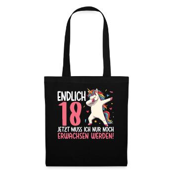 Finally 18 Now just growing up - Tote Bag - black - Front