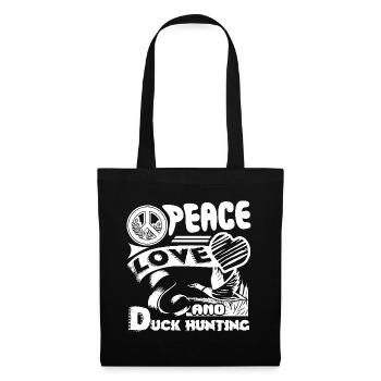 Duck hunting Peace Love Duck hunting - Tote Bag - black - Front