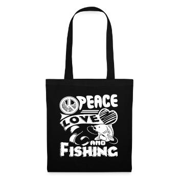 Fishing Peace Love Fishing - Tote Bag - black - Front