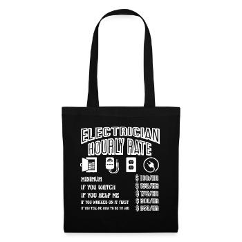 Electrician Hourly Rate - Tote Bag - black - Front