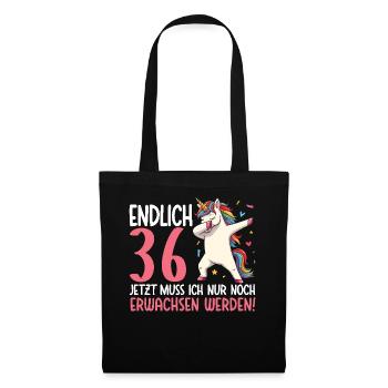 Finally 36 Now just growing up - Tote Bag - black - Front
