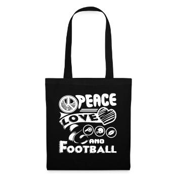 Football Peace Love Football - Tote Bag - black - Front