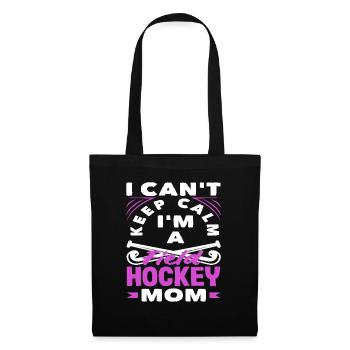 Ich Bin Eine Feldhockey Spieler Mama - Stoffbeutel - Schwarz - Vorne