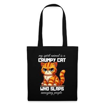 Moany Cat Animal Chat Propriétaire Drôle - Sac en tissu - noir - Devant