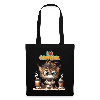 Cat Kitten Coffee Caffeine Colleague Office - Tote Bag - black - Front