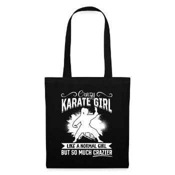 Folle fille de karaté comme une fille normale mais tellement - Sac en tissu - noir - Devant