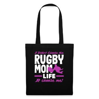 Rugby Spieler Mama Leben Wählt Mich - Stoffbeutel - Schwarz - Vorne