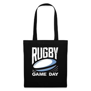 Rugby Spieler Spieltag Leidenschaft - Stoffbeutel - Schwarz - Vorne