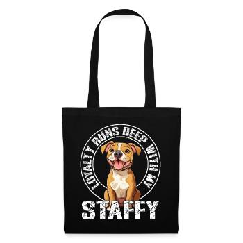 American Staffordshire Loyalty runs deep with my - Stoffbeutel - Schwarz - Vorne