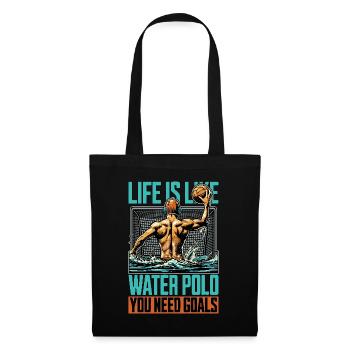 La vie est comme le water-polo, il faut plonger - Sac en tissu - noir - Devant