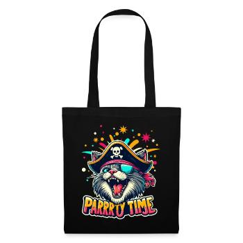 Carnaval Chat Pirate Costume Fête Temps Cologne Alaaf - Sac en tissu - noir - Devant
