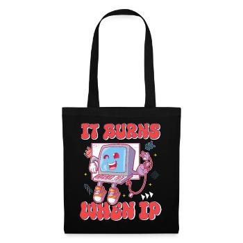 Funny saying "It Burns when I Pee"! - Tote Bag - black - Front