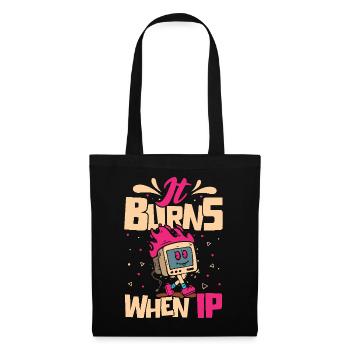 Drôle de dire « Ça brûle quand je fais » ! - Sac en tissu - noir - Devant