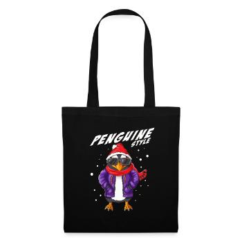 Cool Penguin Style Antarctica Winter Outfit - Tote Bag - black - Front