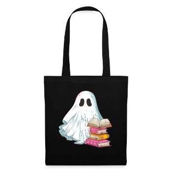 Books Reading Ghost Ghost on Halloween - Tote Bag - black - Front