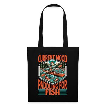 Kayak Fishing Current Mood Paddling Loves Boating - Stoffbeutel - Schwarz - Vorne