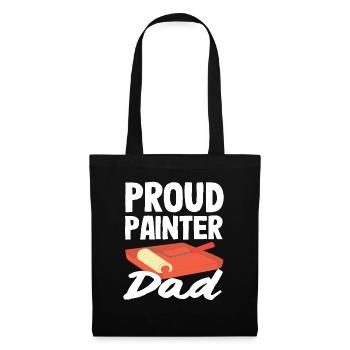 Fier papa peintre - Sac en tissu - noir - Devant