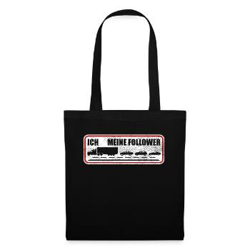 Je veux dire les suiveurs drôle de camionneur chauffeur de camion - Sac en tissu - noir - Devant