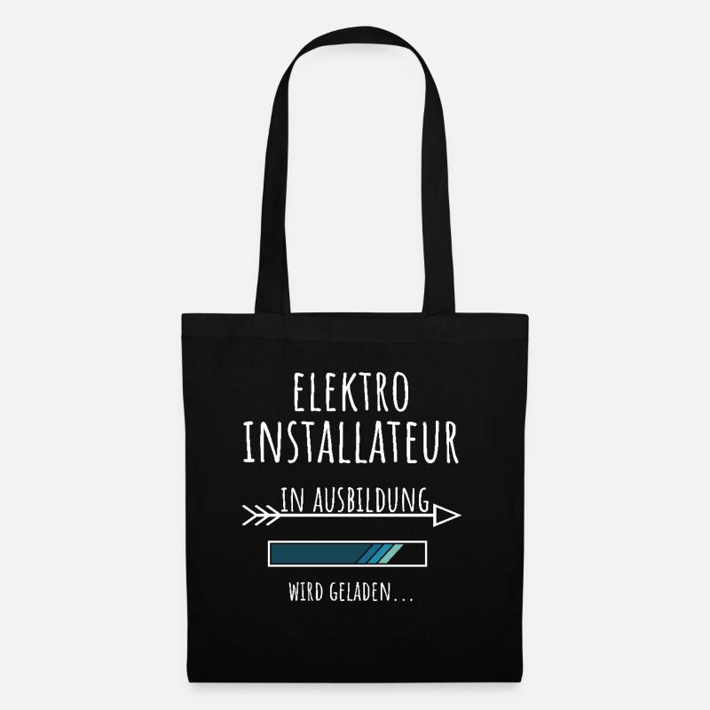 Elektroinstallateur Ausbildung Beruf Geschenk - Stoffbeutel - Schwarz