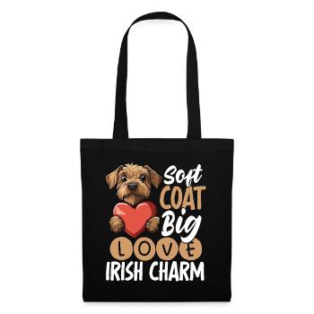 Irish Soft Coated Wheaten Terrier Wheaten Love - Stoffbeutel - Schwarz - Vorne