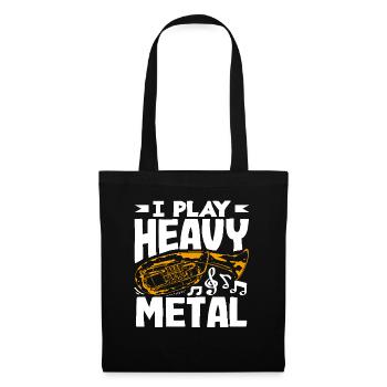 Tuba Player I Play Heavy Metal - Tote Bag - black - Front