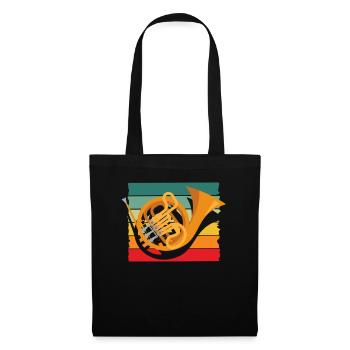 Tuba Player Vintage Music Retro Look - Tote Bag - black - Front
