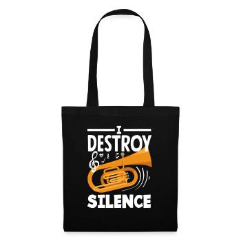 Tubiste I Destroy The Silence - Sac en tissu - noir - Devant