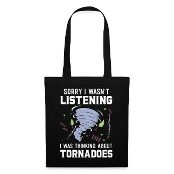 Sorry I Wasn't Listening I Was Thinking About - Tote Bag - black - Front