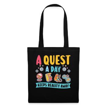 Jouer à Gamer A Quest A Day - Sac en tissu - noir - Devant