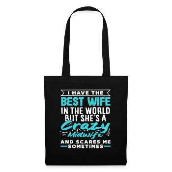 Best Woman, Mad Midwife - Tote Bag - black - Front