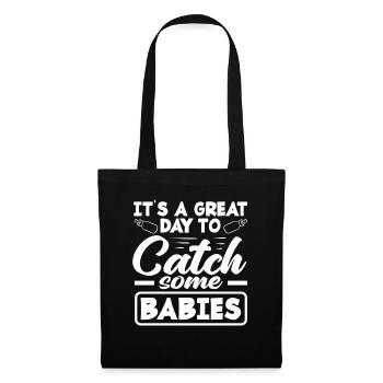 Une sage-femme attrape des bébés aujourd’hui - Sac en tissu - noir - Devant