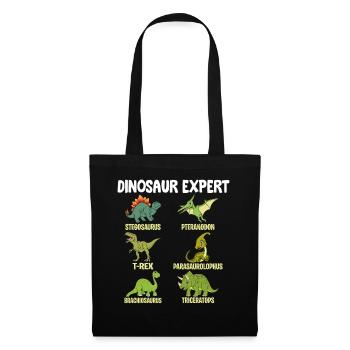 Funny Dinosaur - Dinosaur expert Brachiosaurus - Tote Bag - black - Front