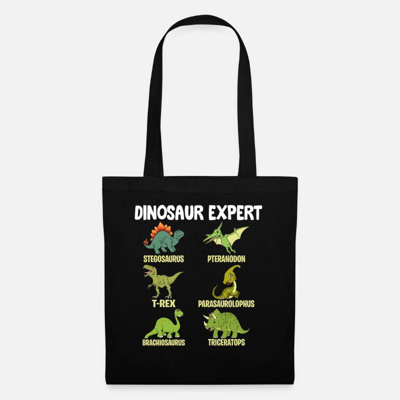 Funny Dinosaur - Dinosaur expert Brachiosaurus - Stoffbeutel - Schwarz