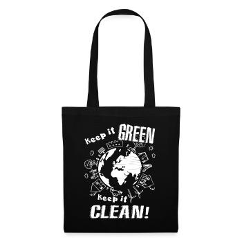 Earth Day Keep It Green Keep It Clean - Tote Bag - black - Front