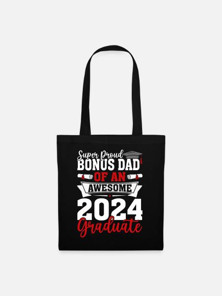 Bonus-Vater eines lustigen Abschlusses 2024 - Stoffbeutel - Schwarz